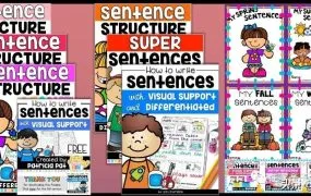 美国幼儿园小学写作练习-TPT分级写作作业纸Sentence Writing，培养孩子独立写作能力