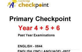Cambridge Primary Checkpoint English 0844+0837真题及答案解析+核心考点速记及示例 PDF电子版 百度云网盘下载