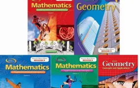 Glencoe Mathematics Applications and Concepts初中数学三部曲+Geometry概念与应用高中几何标准版和Florida版 全彩PDF 百度云网盘下载
