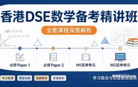 香港DSE数学备考精讲班全套课程深度解析:必修Paper 1/Paper 2与M1/M2延伸单元的学习路径与资源使用指南