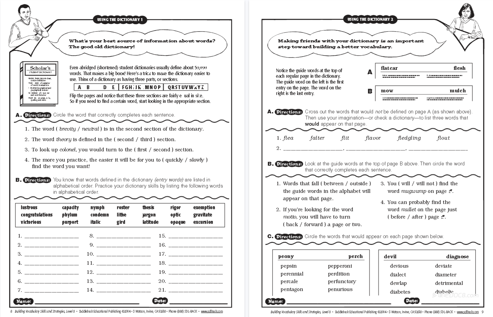 Building Vocabulary Skills and Strategies教材内页