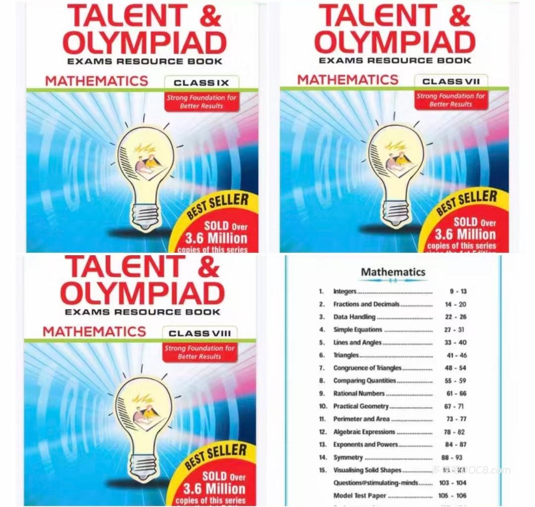 Talent and Olympiad Exams Resource Book Mathematics Class 7-9 BMA天资与奥林匹克考试资源书数学7-9年级PDF电子版 百度云网盘下载