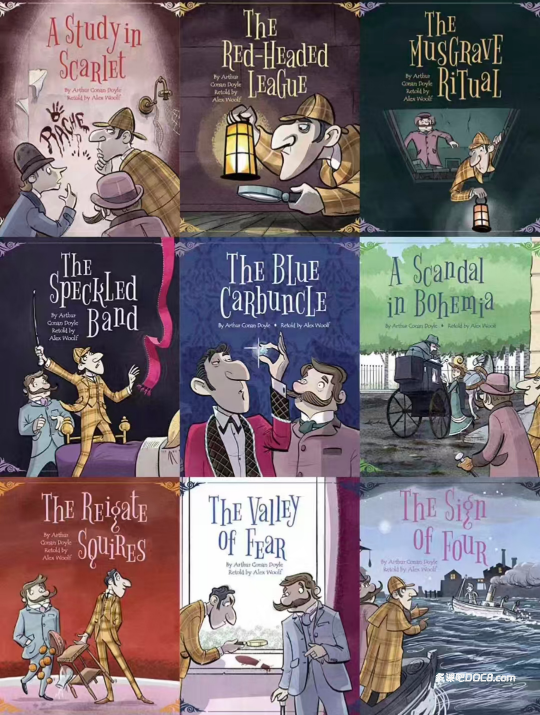 Sherlock Holmes Retold for Children Series 福尔摩斯少儿版16册英文初章书PDF+EPUB+MOBI电子版 MP3音频 百度云网盘下载