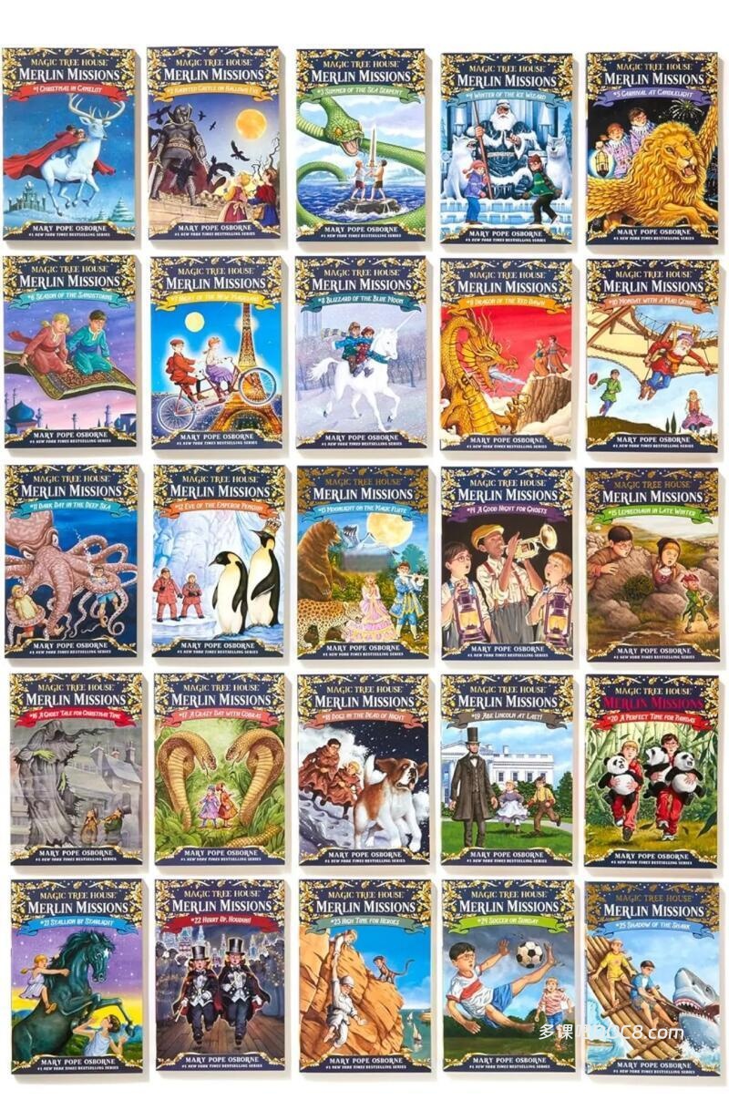 Merlin Missions 神奇树屋之梅林的任务1-27册英文初章书 PDF+EPUB+MOBI电子版 MP3音频 百度云网盘下载