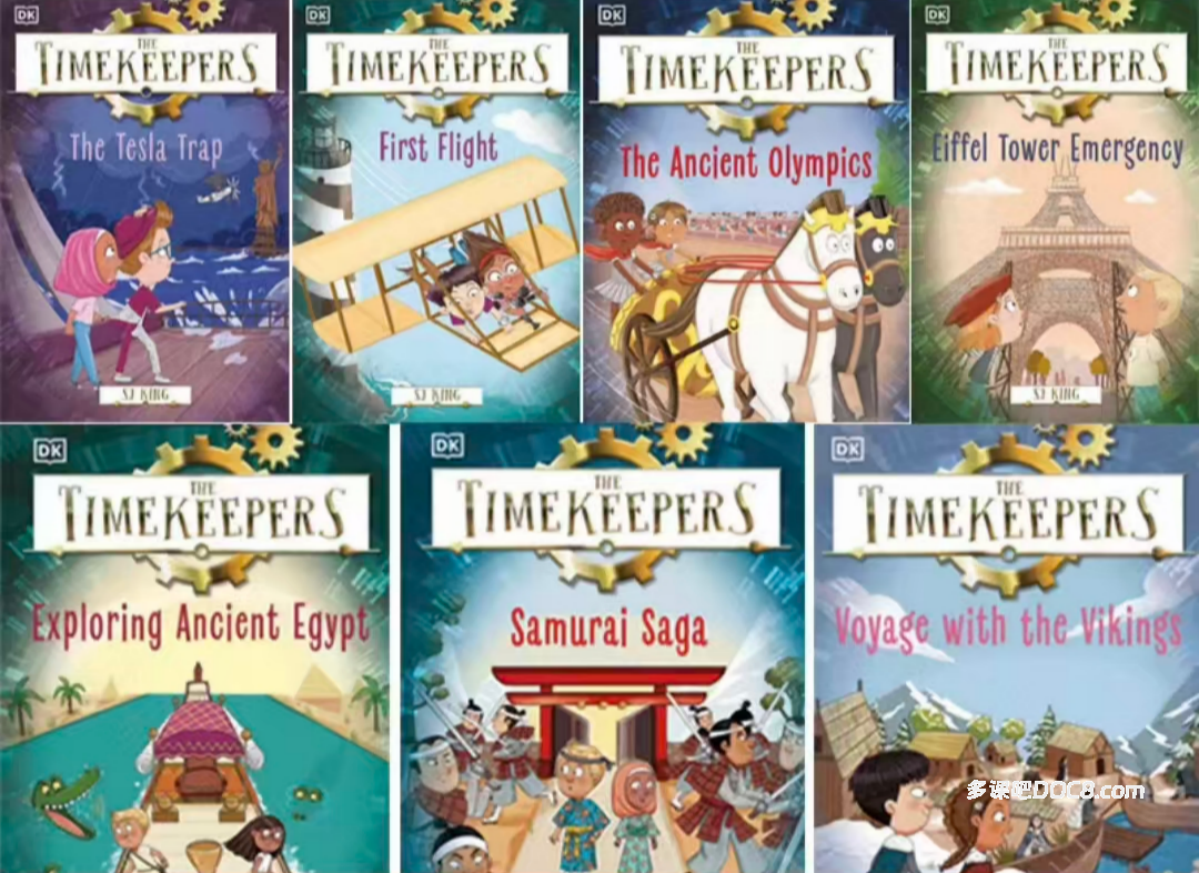 DK《The Timekeepers》时间守护者系列英文原版初章书深度解析与阅读指南 全7册PDF电子版+MP3音频 百度云网盘下载