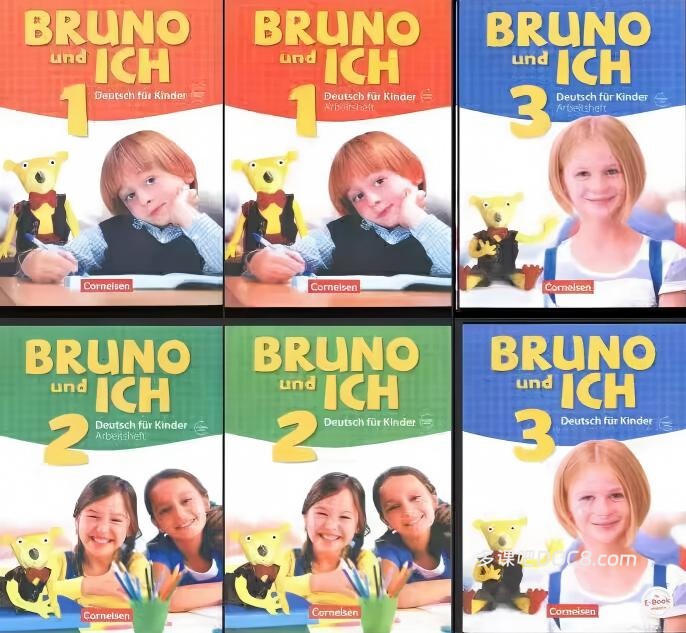 Bruno und ich 1-3 少儿德语启蒙教材 6-8岁儿童德语入门教材 PDF电子版学生书教师书练习册 MP3音频下载