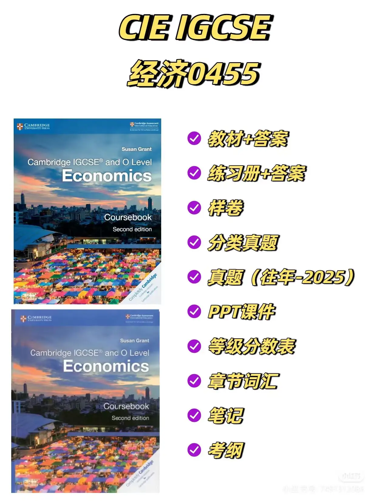 2026最新CIE IGCSE Economics 0455经济备考资料合集 PDF电子版考纲真题教材教辅复习笔记PPT课件分类练习下载