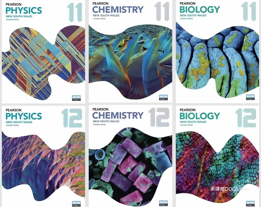 NSW HSC Pearson Physics Chemistry Biology Stage 6 Year 11-12 新南威尔士州高中11-12年级物理化学生物教材PDF电子版网盘下载